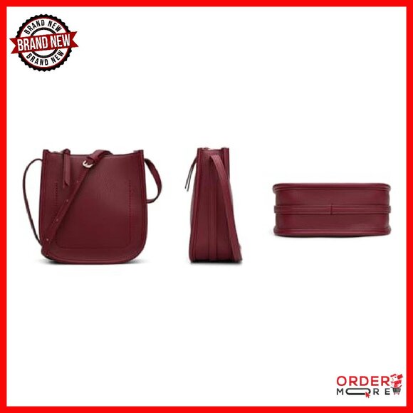 Vegan Leather Crossbody Bag with Adjustable Strap & Multiple Pockets - Picture 7 of 7